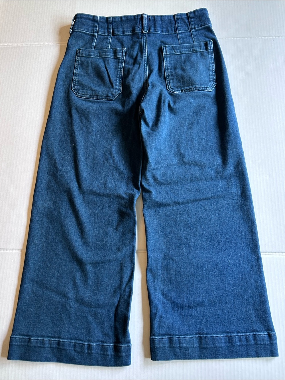 Anthropologie Maeve The Colette Wide Leg Crop Denim Jeans Size 31 26”inseam - Picture 5 of 8